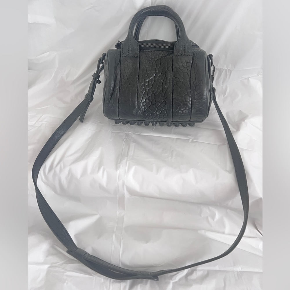 Alexander Wang Mini Rockie Pebbled Leather Bag - All Black